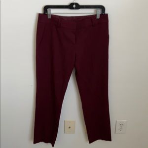 Tory Burch Maroon Capri Trousers
